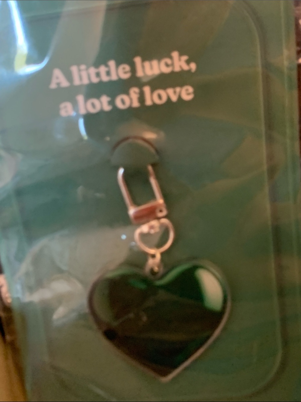 Target Green Heart Keychain Card Holder